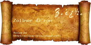 Zollner Áron névjegykártya